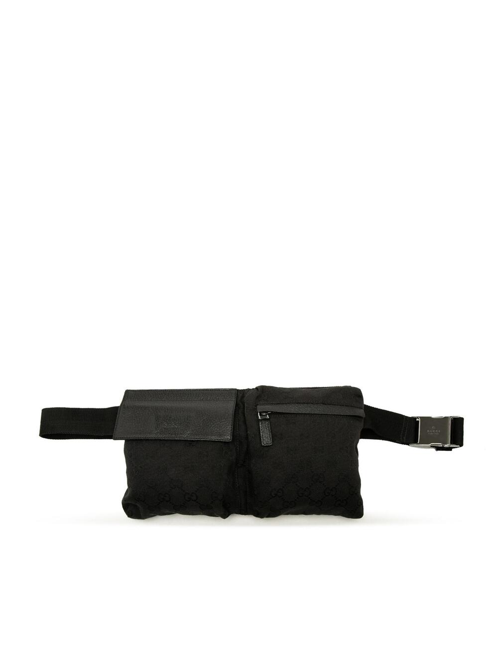 Gucci Gg Canvas Double Pocket Belt Bag #345998G61B